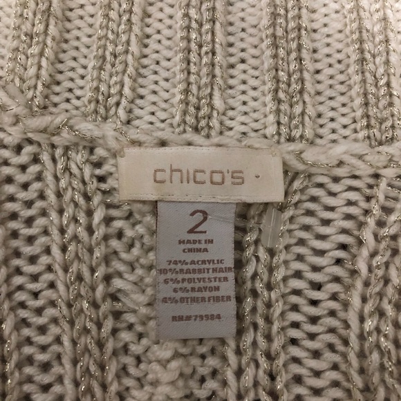 SOLD{Chico’s} Shimmer Knit Cardigan Sweater - Picture 7 of 8
